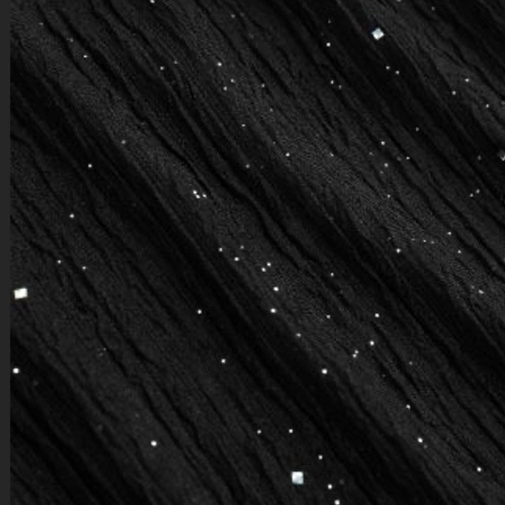 Glitter Collar Button Down Crinkle Blouse Pants S… - image 8